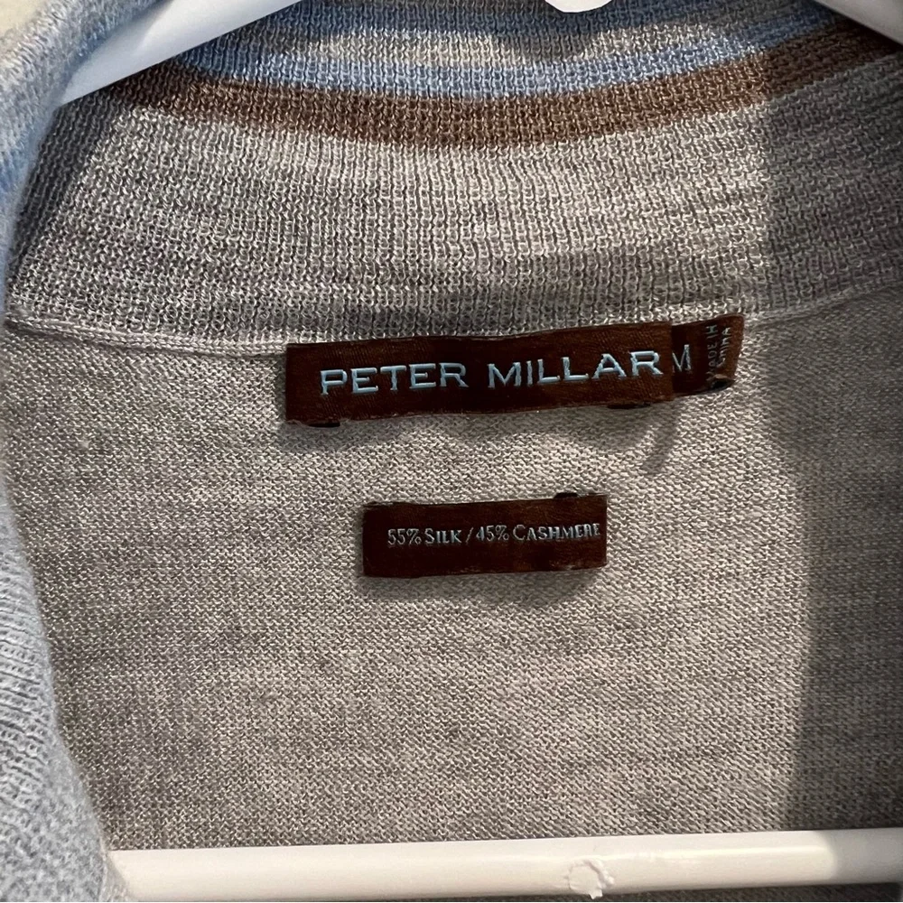 Peter Millar quarter zip cashmere‎ silk pullover sweater